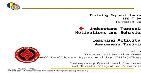 training test support package|tradoc training support package.